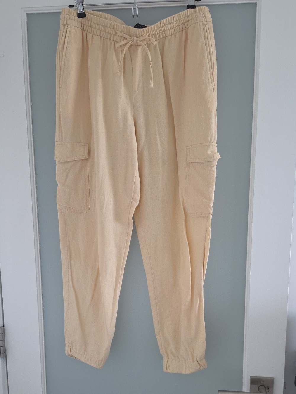 Yellow Cargo Jogger Pants